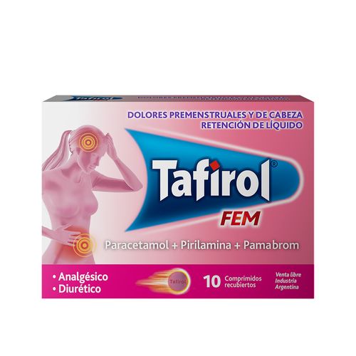 Tafirol Fem Paracetamol + Pirilamina x 10 Comp Recubiertos