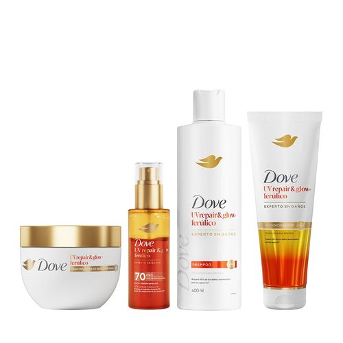 Combo Dove Uv Repair Shampoo + Acondicionador + Oleo + Crema