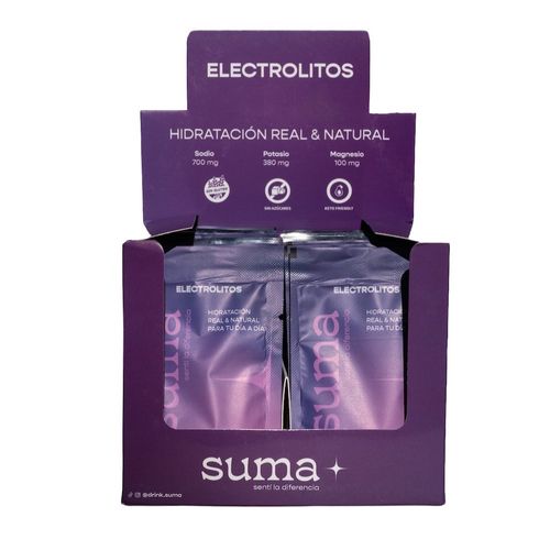 Caja Suplemento Deportivo Suma Electrolitos en Polvo Frutos Rojos x 30 un