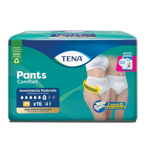 Ropa Interior Tena Pants Comfort M x 16 un