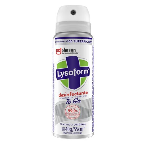 Desinfectante Elimina Olores Lysoform Original Aerosol x 55 ml