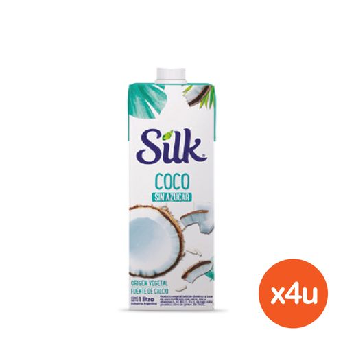 Combo Leche Vegetal Silk de Coco sin Azúcar 1 l x 4 un