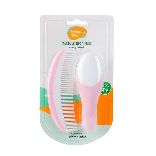 Set de Cepillo y Peine Farmacity Bebé Rosa