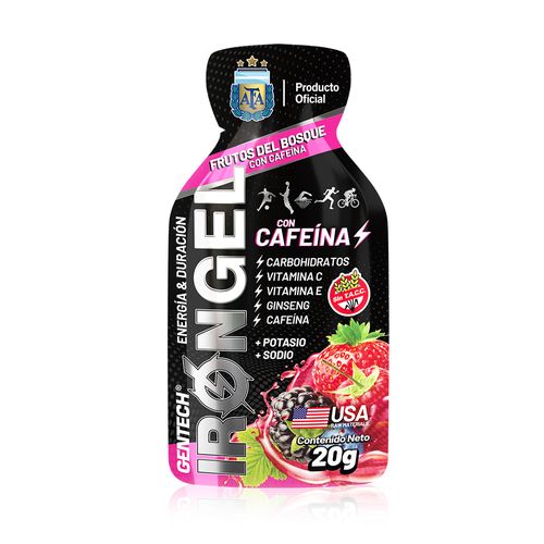 Suplemento Deportivo Gentech Iron Sabor Frutos del Bosque en Gel x 6 un
