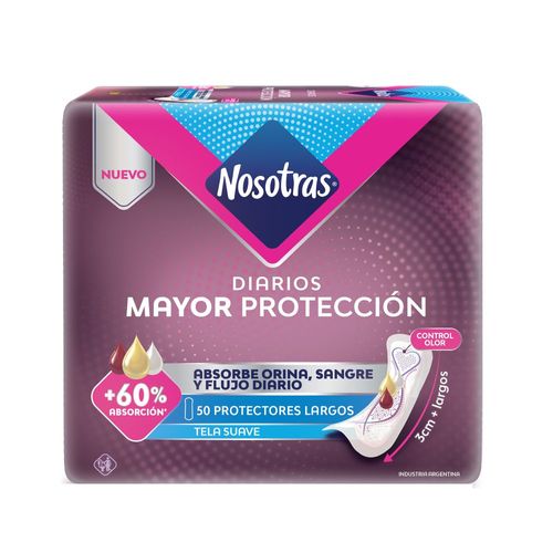 Protectores Nosotras Largos Multifluidos x 50 un