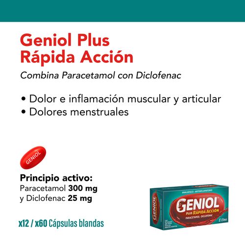 Geniol Plus Paracetamol x 12 Cáps