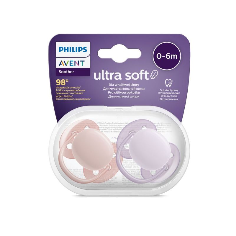 chupetes-avent-rosa-y-blanco-ultra-soft-0---6-meses-x-2-un