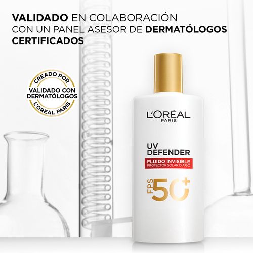 Protector Solar L'Oréal Paris UV Defender Fluido Invisible Fps 50+ x 40 g