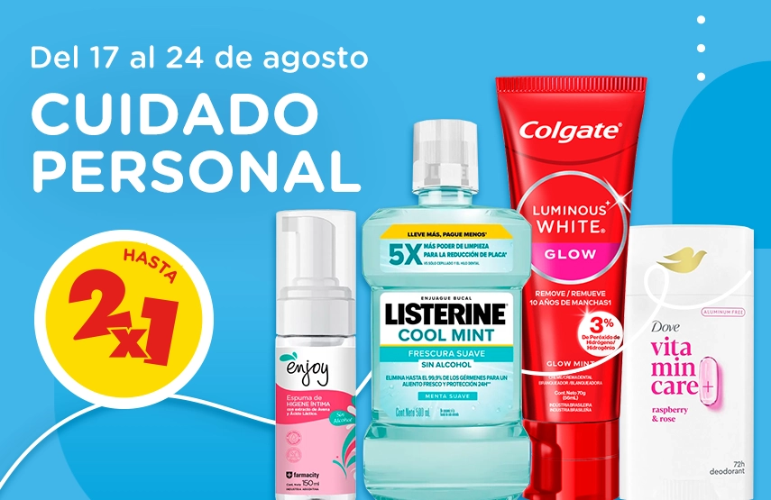 Cuidado Personal hasta 2x1 - ver mas